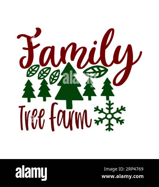 FERME D'ARBRE DE FAMILLE, impression de tee-shirt de Noël, Joyeux Noël, conception de noël, mariage de noël typhographie conception de t-shirt, impression de tee-shirt, conception de t-shirt, christ Illustration de Vecteur
