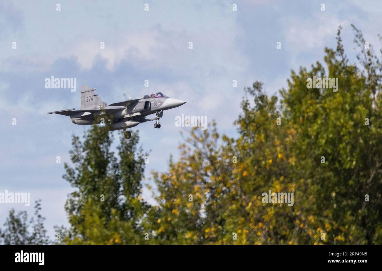 Jas 39 Gripen C, salon aérien, aéroport de Örebro, Örebro, Suède. Banque D'Images