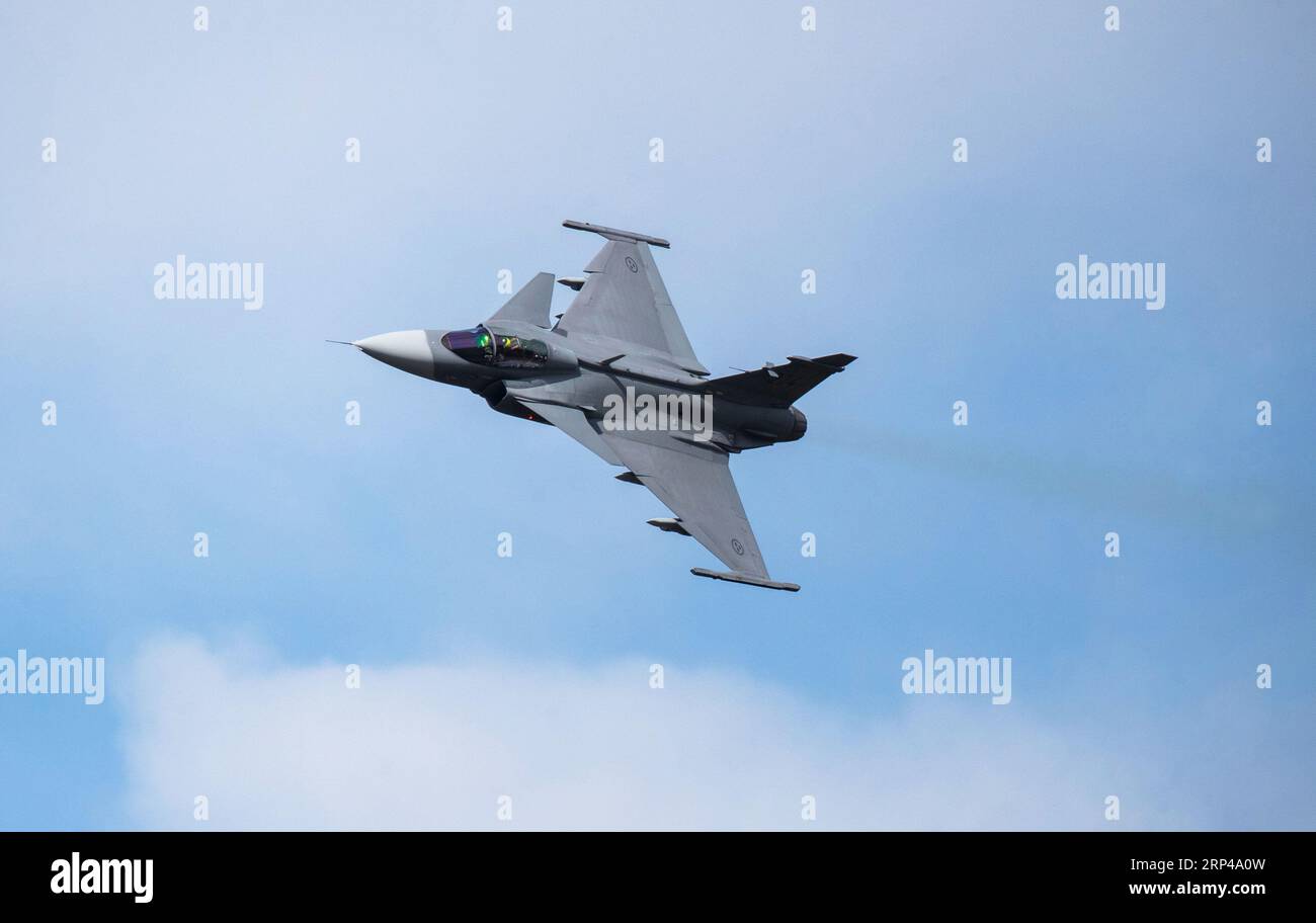 Jas 39 Gripen C, salon aérien, aéroport de Örebro, Örebro, Suède. Banque D'Images