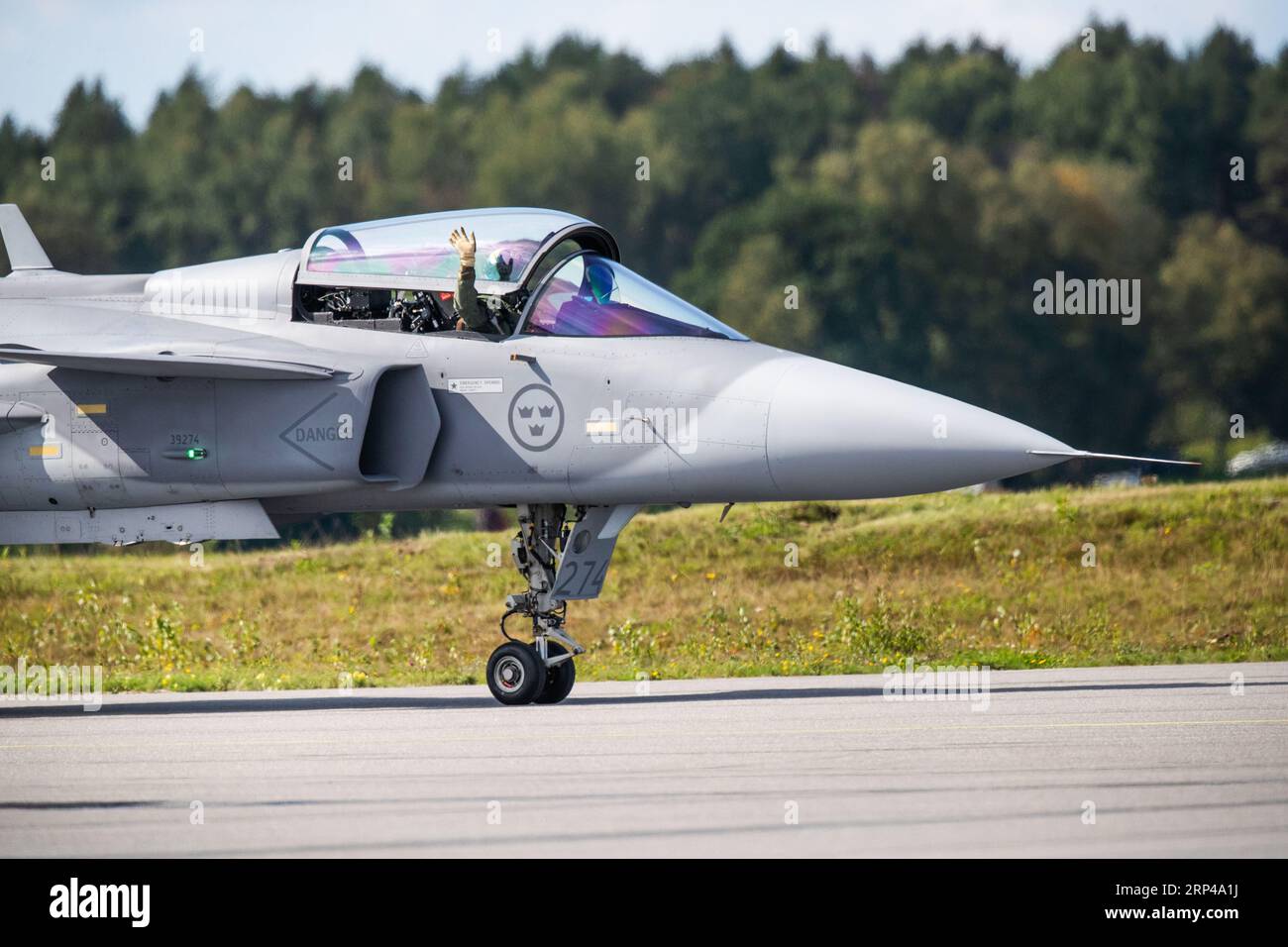 Jas 39 Gripen C, salon aérien, aéroport de Örebro, Örebro, Suède. Banque D'Images