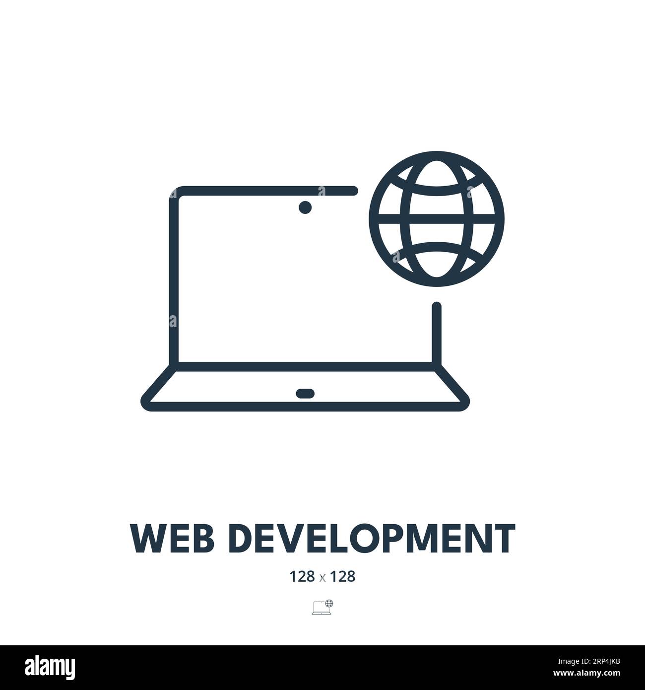 Icône développement Web. Site Web, programmation, codage. Contour modifiable. Icône vecteur simple Illustration de Vecteur