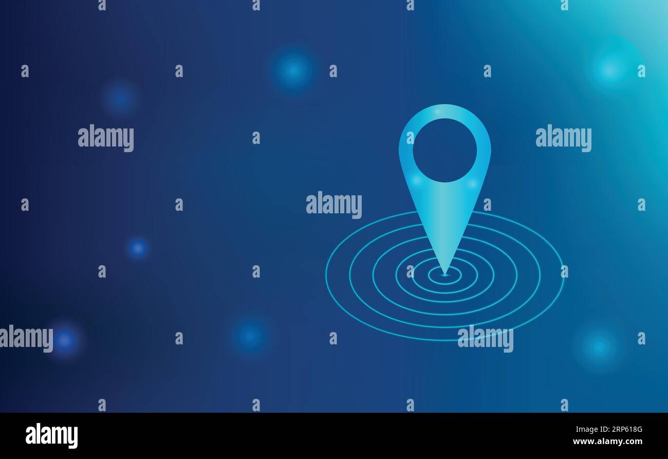 Localisation GPS navigateur GPS détection de trace de direction Illustration de Vecteur
