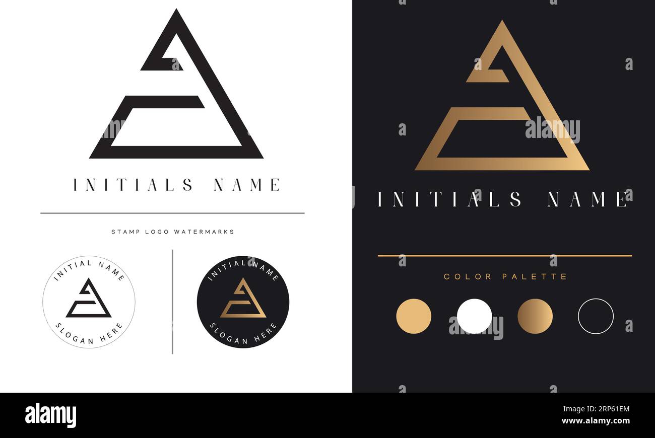 Logo de luxe initial J Monogram Text Letter Design Illustration de Vecteur