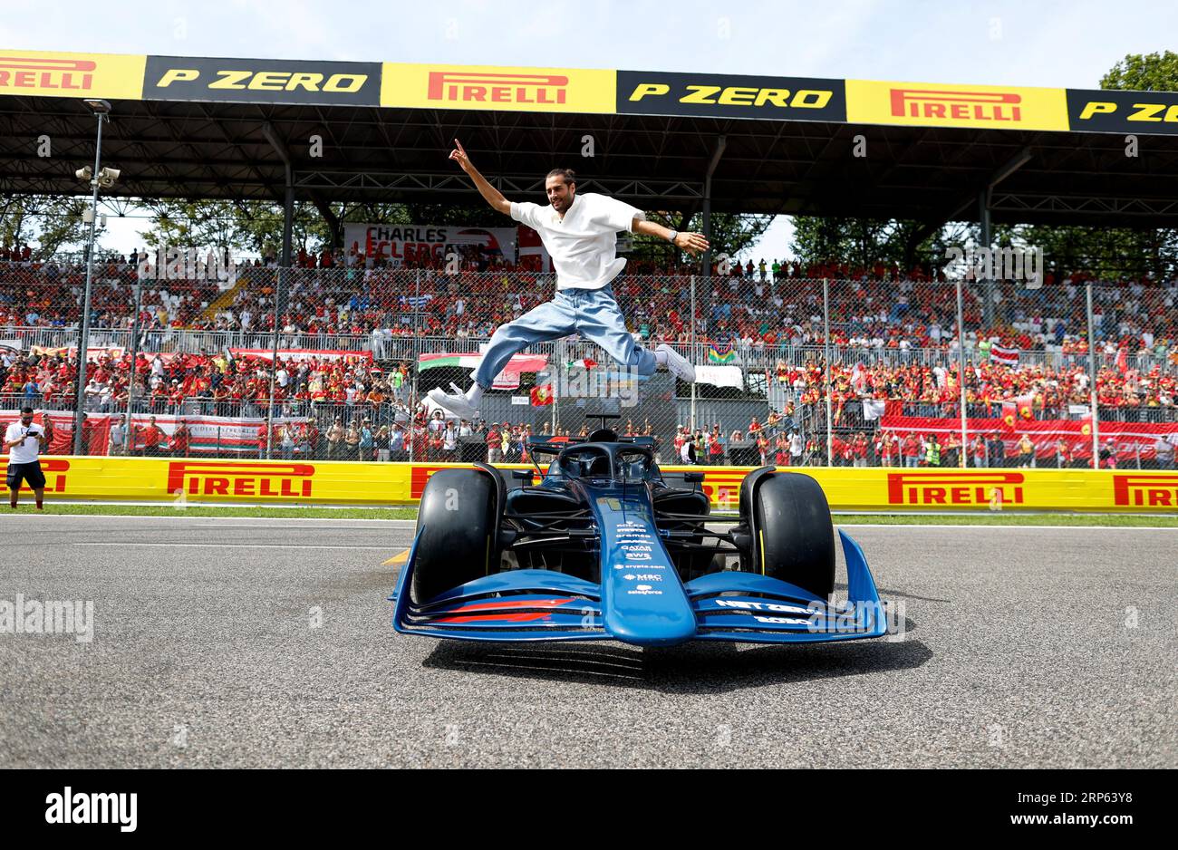 Monza, Italie. 3 septembre 2023. Gianmarco Tamberi avec la Formule 2 2024, Grand Prix F1 d'Italie à l'Autodromo Nazionale Monza le 3 septembre 2023 à Monza, Italie. (Photo de HIGH TWO) crédit : dpa/Alamy Live News Banque D'Images