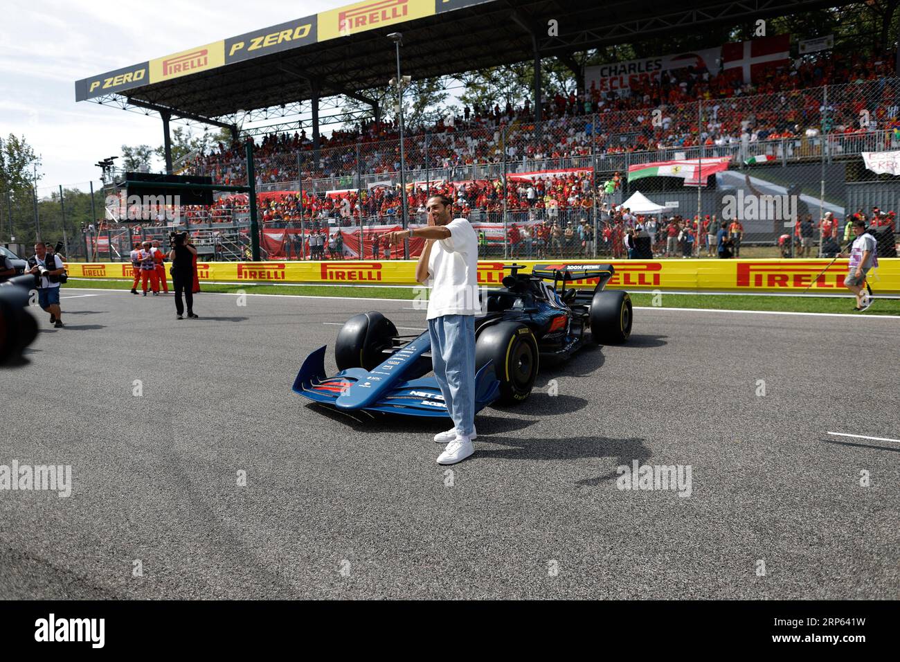 Monza, Italie. 3 septembre 2023. Gianmarco Tamberi avec la Formule 2 2024, Grand Prix F1 d'Italie à l'Autodromo Nazionale Monza le 3 septembre 2023 à Monza, Italie. (Photo de HIGH TWO) crédit : dpa/Alamy Live News Banque D'Images