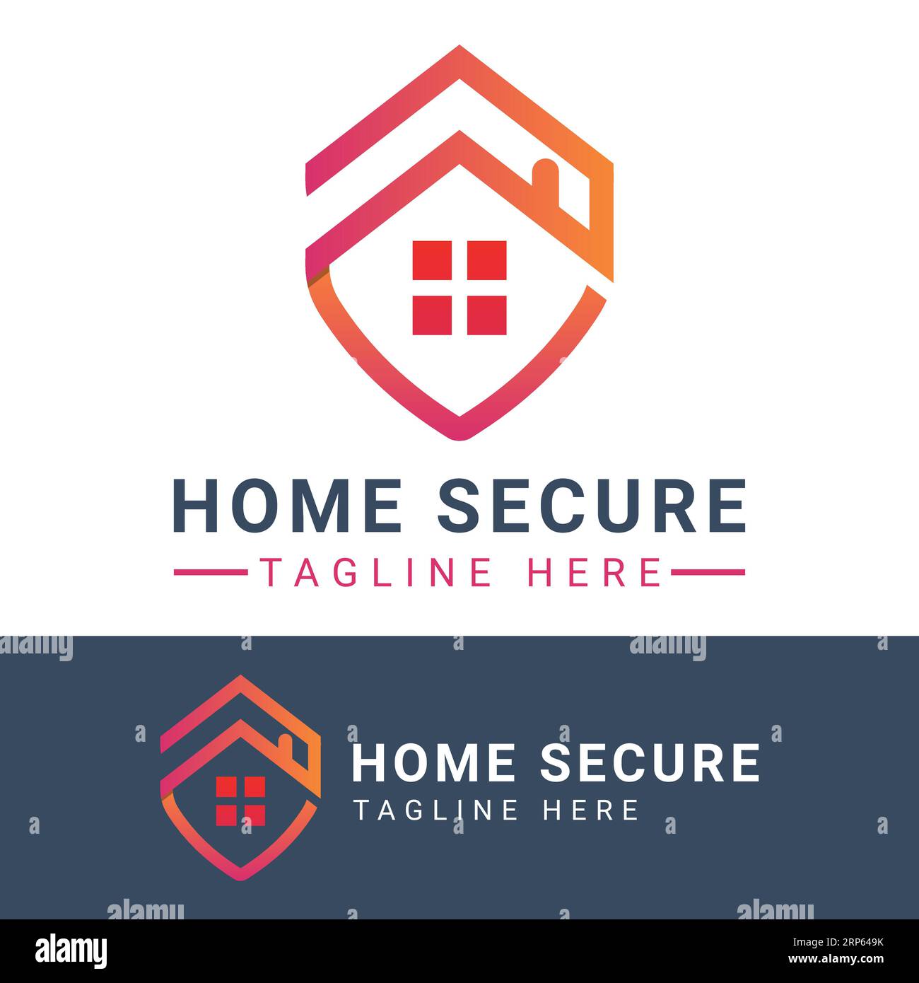 Home Shield Security logo Design Security Shield House Illustration de Vecteur