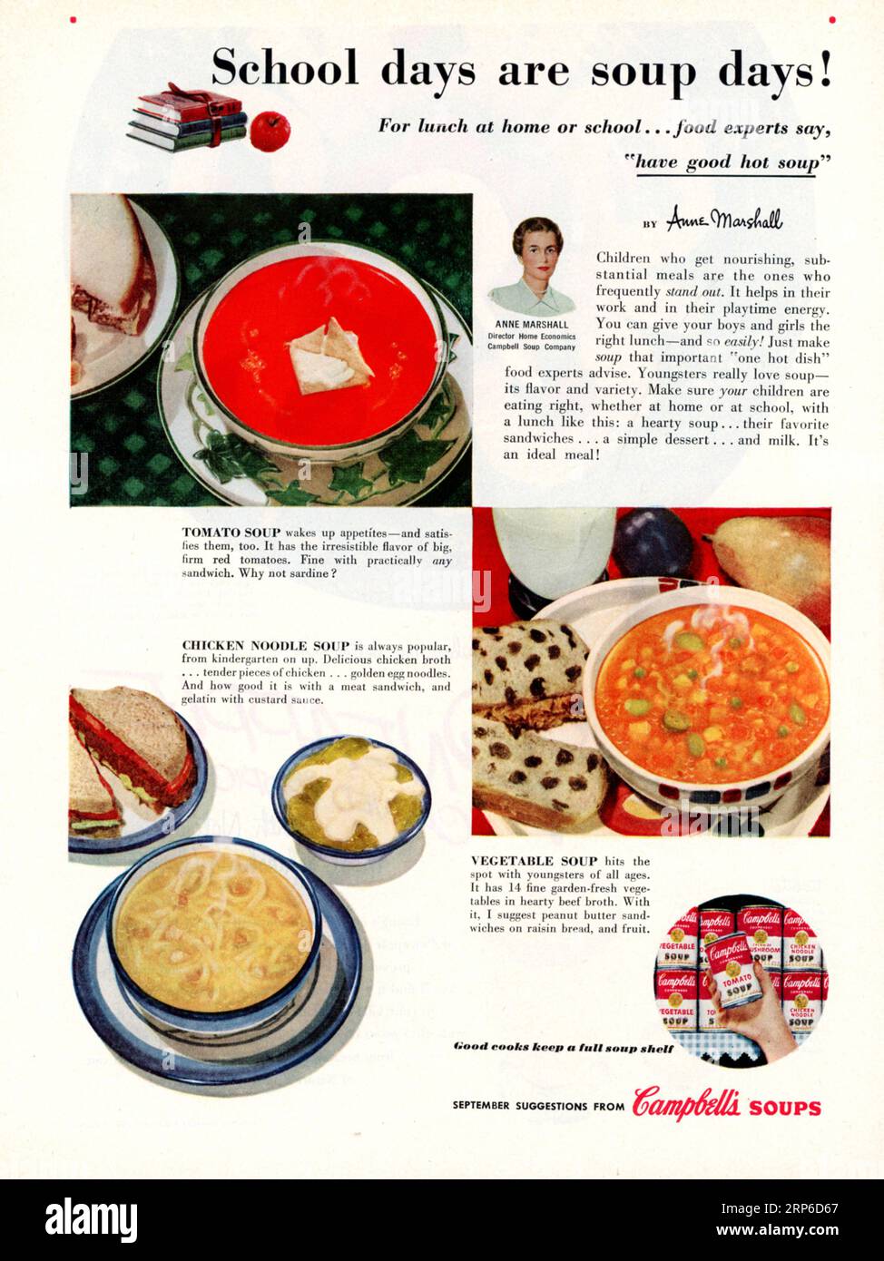 Publicité vintage « Good Housekeeping » de septembre 1953, États-Unis Banque D'Images