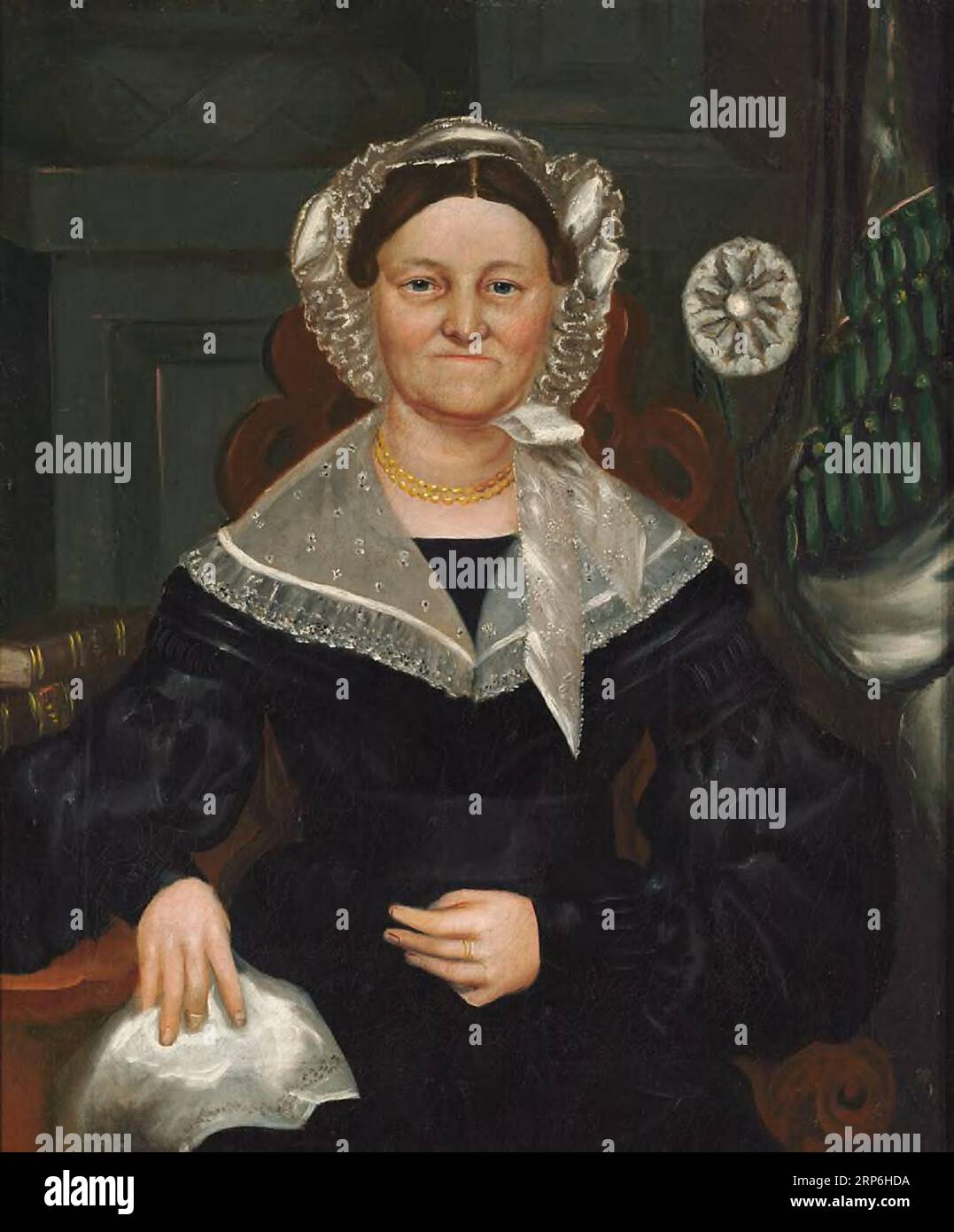 Mary Smith Clark (Mrs. Benjamin Clark) (1782-1858) 1840 par Asahel Powers Banque D'Images