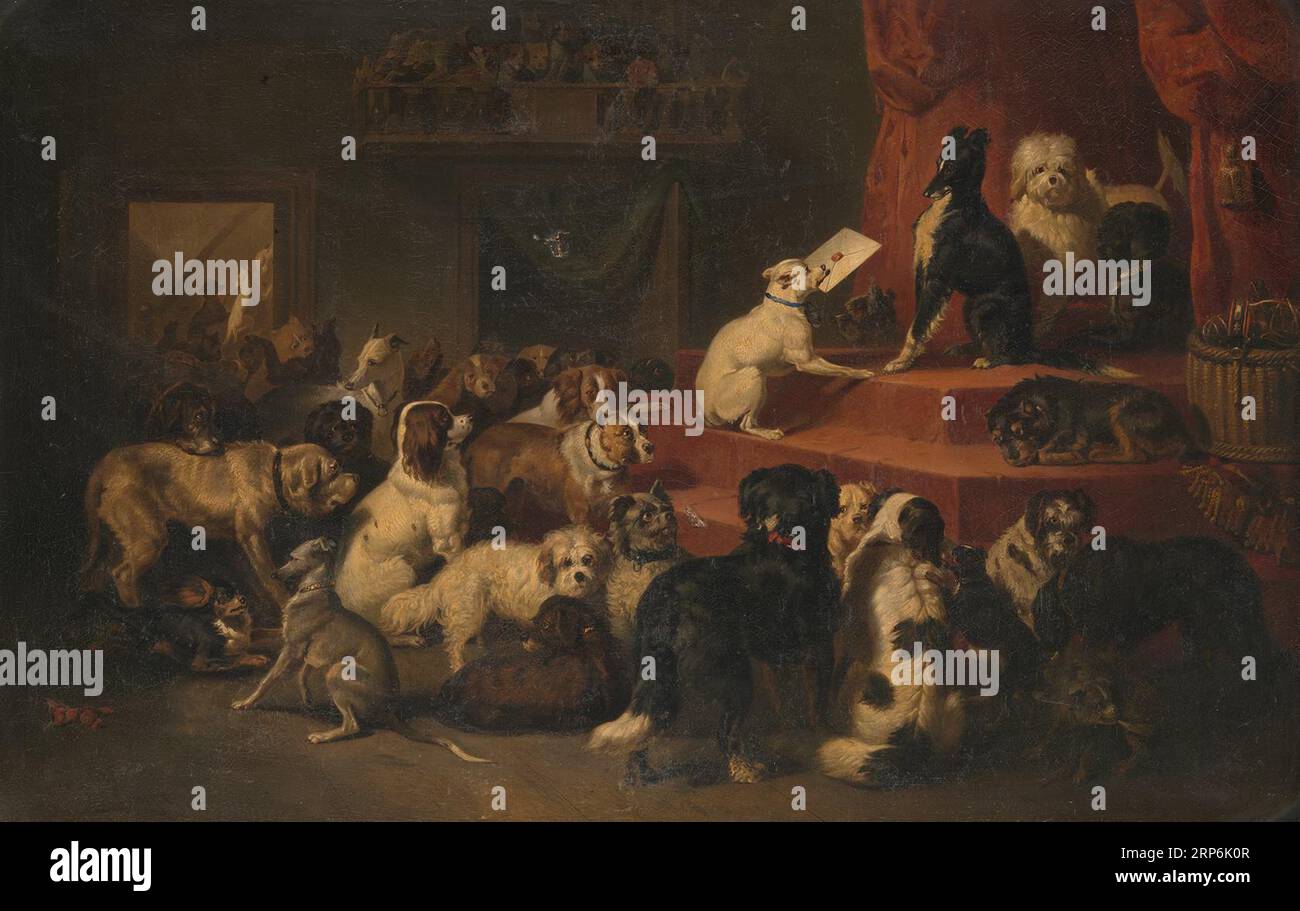 Het hondenrequest 1854 par Bernard te Gempt Banque D'Images