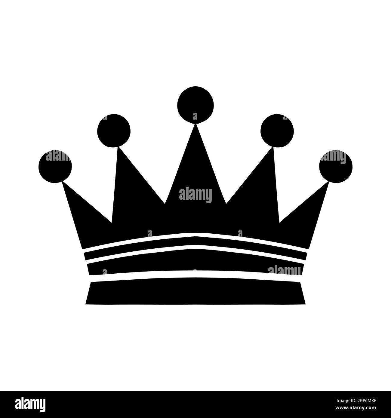 Icône couronne. Symbole couronne noire. Icône de couronne isolée. Illustration vectorielle. Illustration de Vecteur