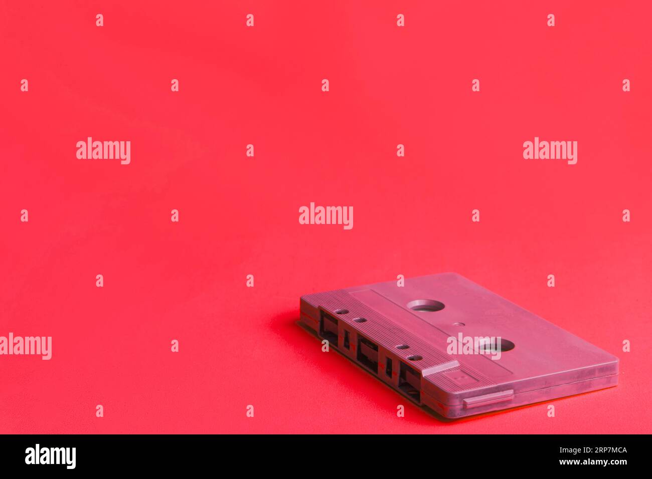 Cassette compacte rouge Banque D'Images