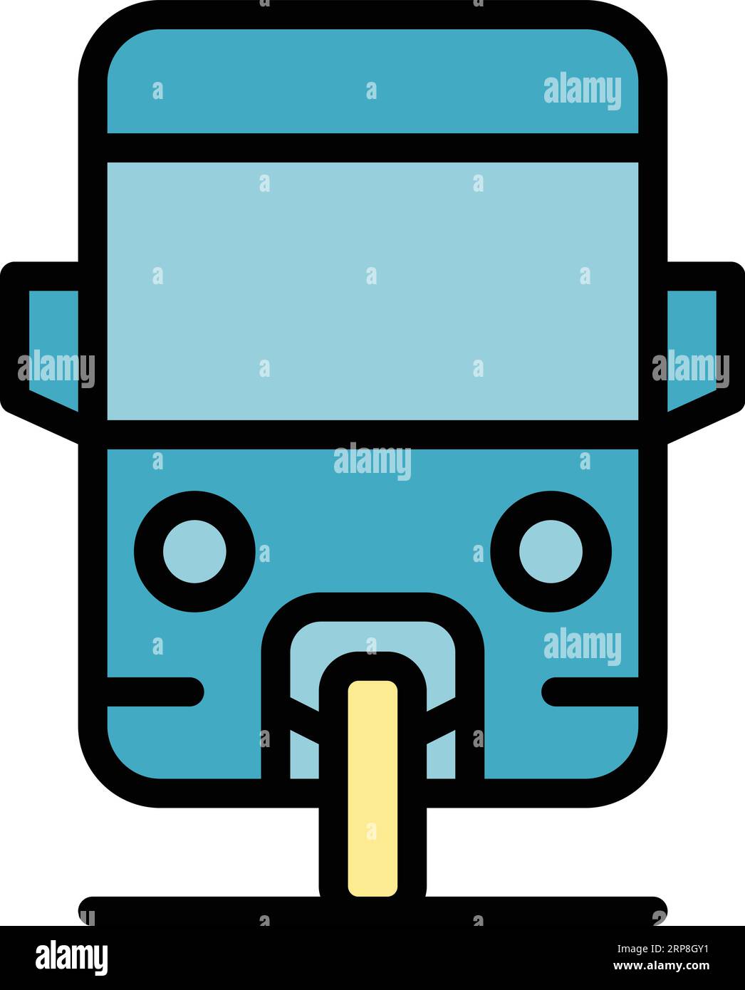 Ancien vecteur de contour d'icône de trisha. Vélo indien. Chariot couleur asiatique à plat Illustration de Vecteur