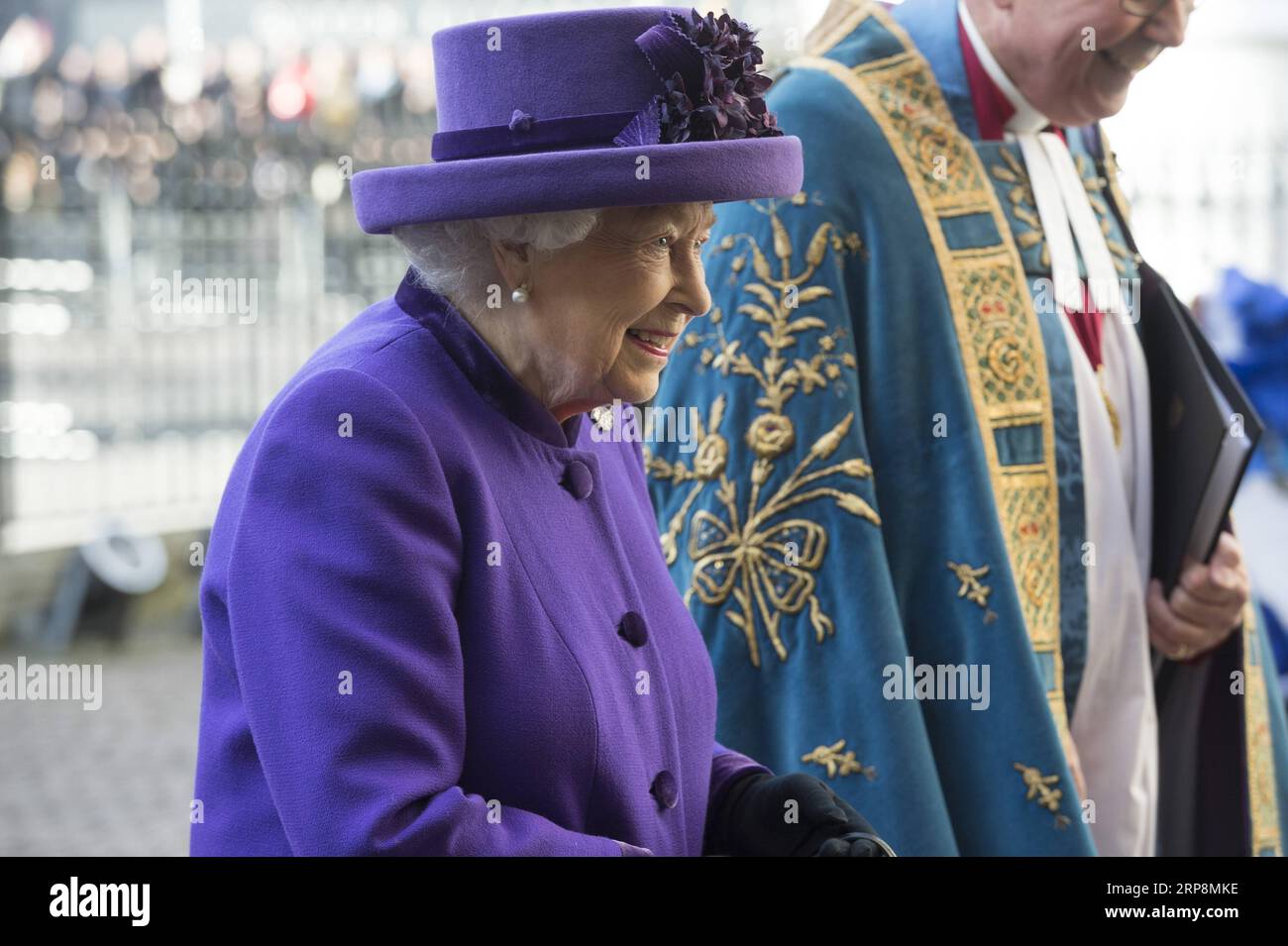 (190311) -- LONDRES, le 11 mars 2019 -- la reine Elizabeth II de Grande-Bretagne assiste aux célébrations du jour du Commonwealth à l'abbaye de Westminster à Londres, en Grande-Bretagne, le 11 mars 2019.) JOURNÉE GRANDE-BRETAGNE-LONDRES-COMMONWEALTH RayxTang PUBLICATIONxNOTxINxCHN Banque D'Images