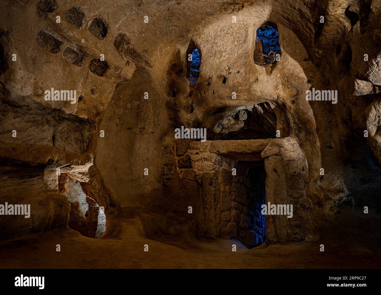 Mazi Underground City (Mazı Yeraltı Şehri). Cappadoce, Turquie Banque D'Images
