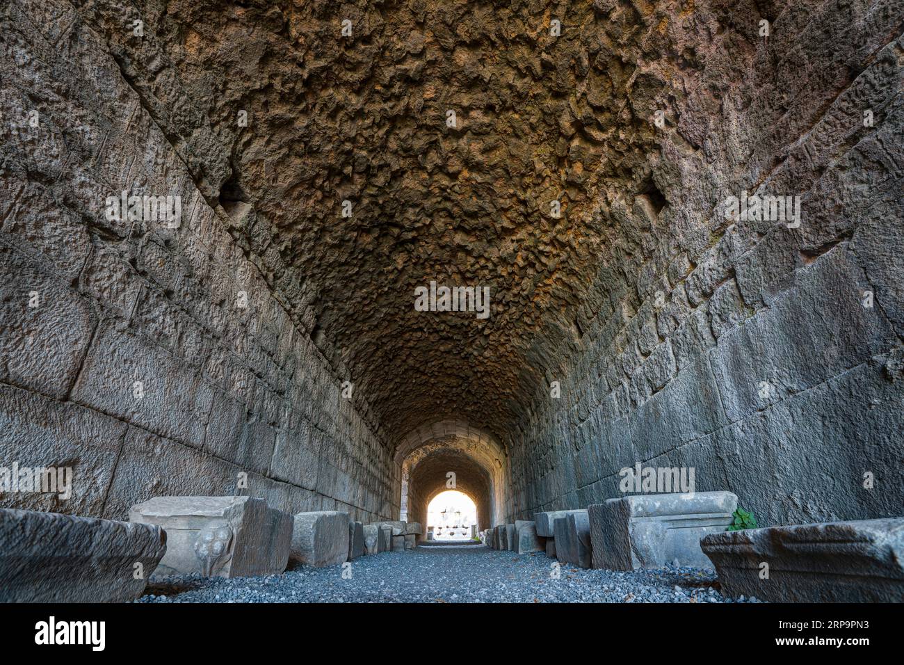 Tunnel souterrain . Asclépiéion de Pergame. Bergama, Turquie Banque D'Images
