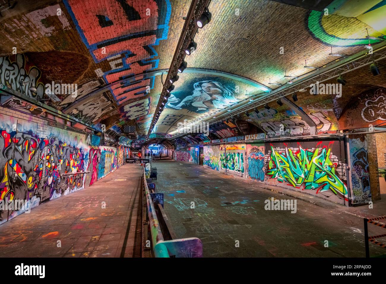 Leake Street, Graffiti tunnel, Wall Art - Londres Royaume-Uni Banque D'Images