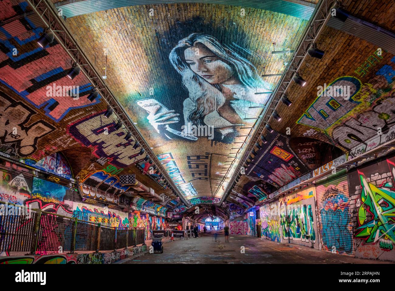 Leake Street, Graffiti tunnel, Wall Art - Londres Royaume-Uni Banque D'Images