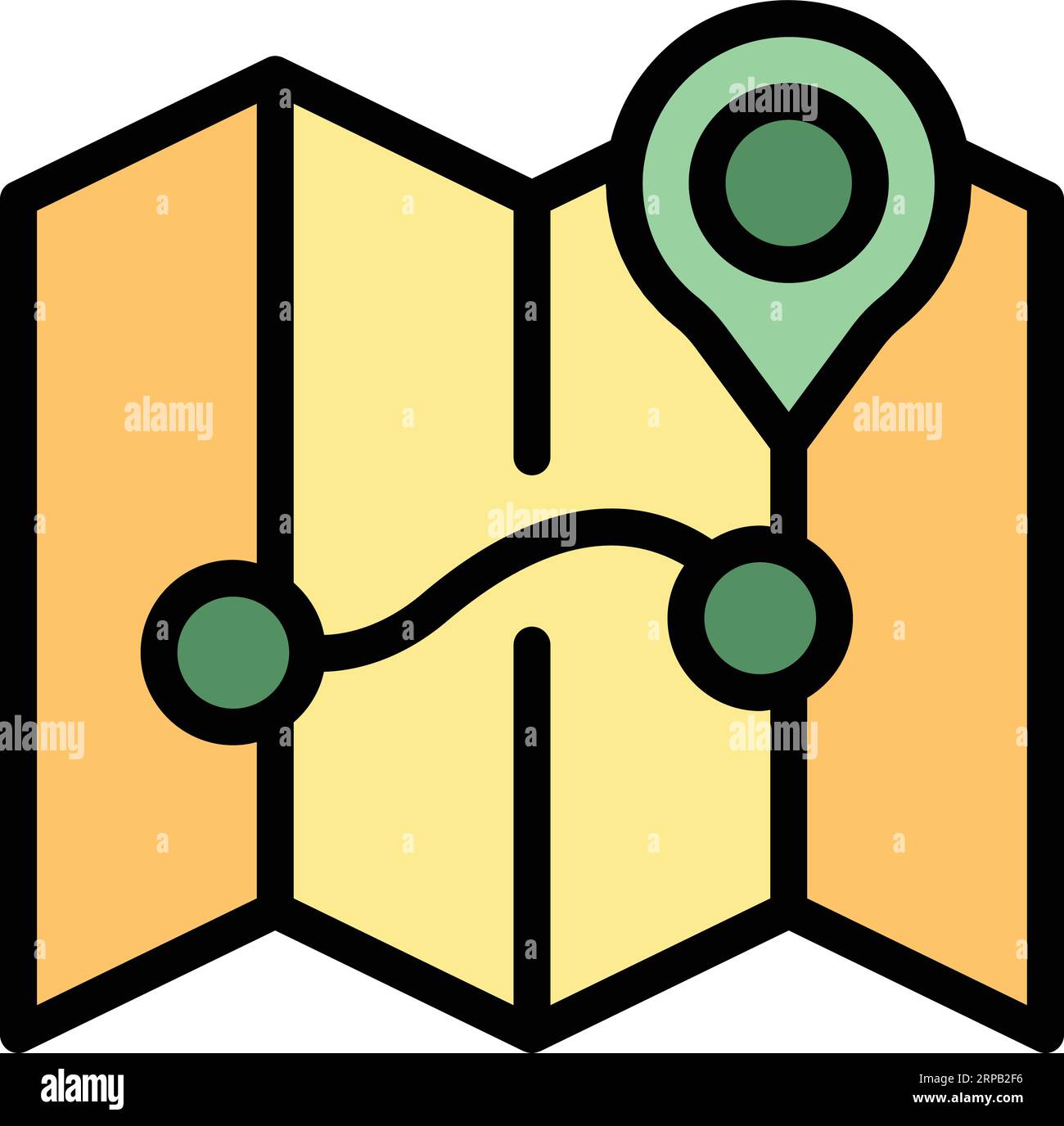 Carte d'emplacement du vecteur de contour d'icône de camp. Sport de football. Couleur de jeu de sport plat Illustration de Vecteur