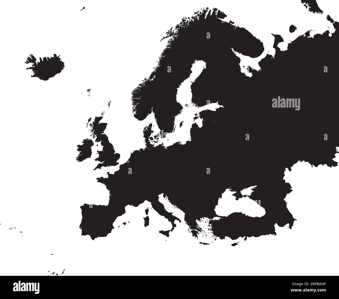 Carte couleur CMJN NOIR de L'EUROPE Illustration de Vecteur