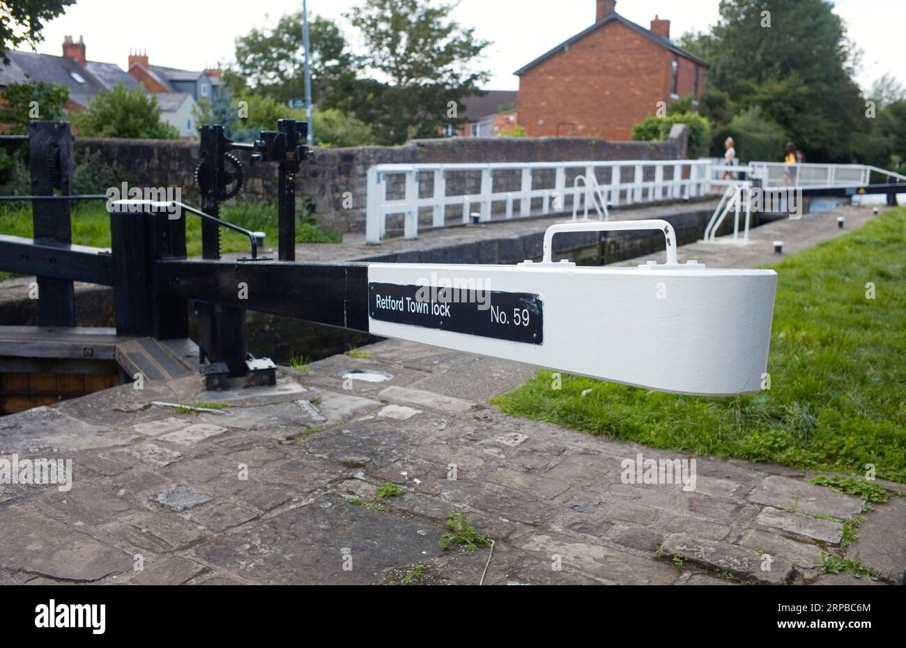 Retford Town Lock sur le canal Chesterfield Banque D'Images