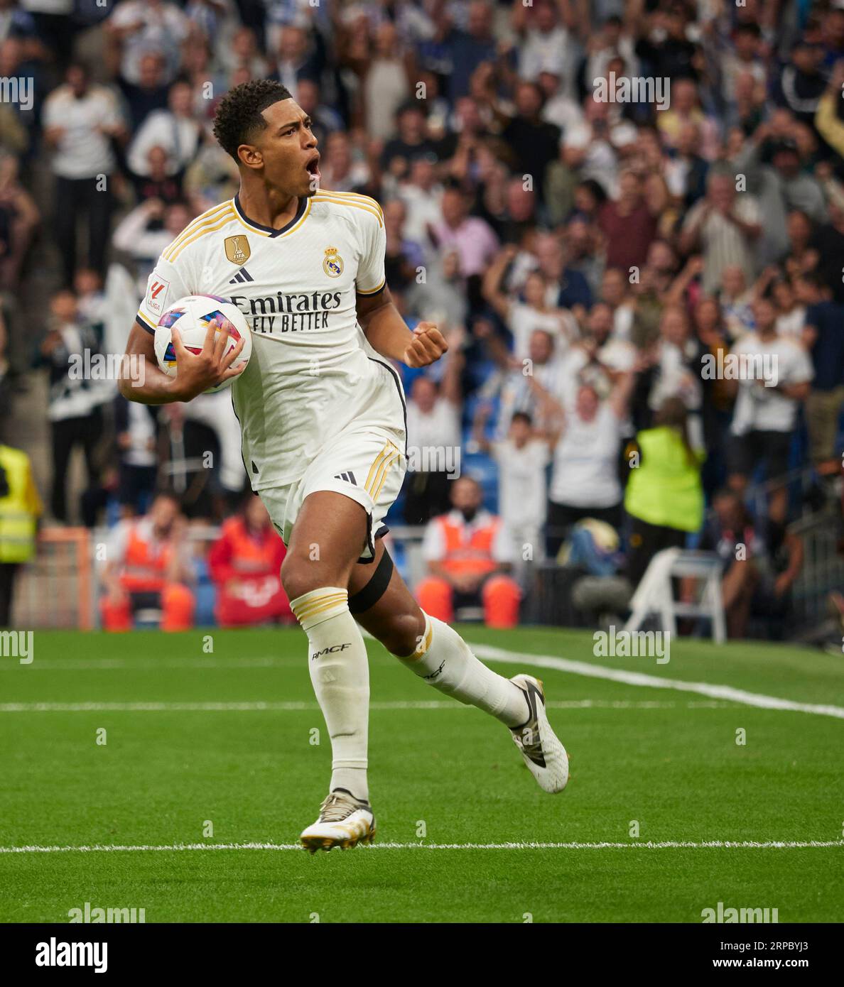 Jude Bellingham (ENG), milieu de terrain du Real Madrid. Banque D'Images