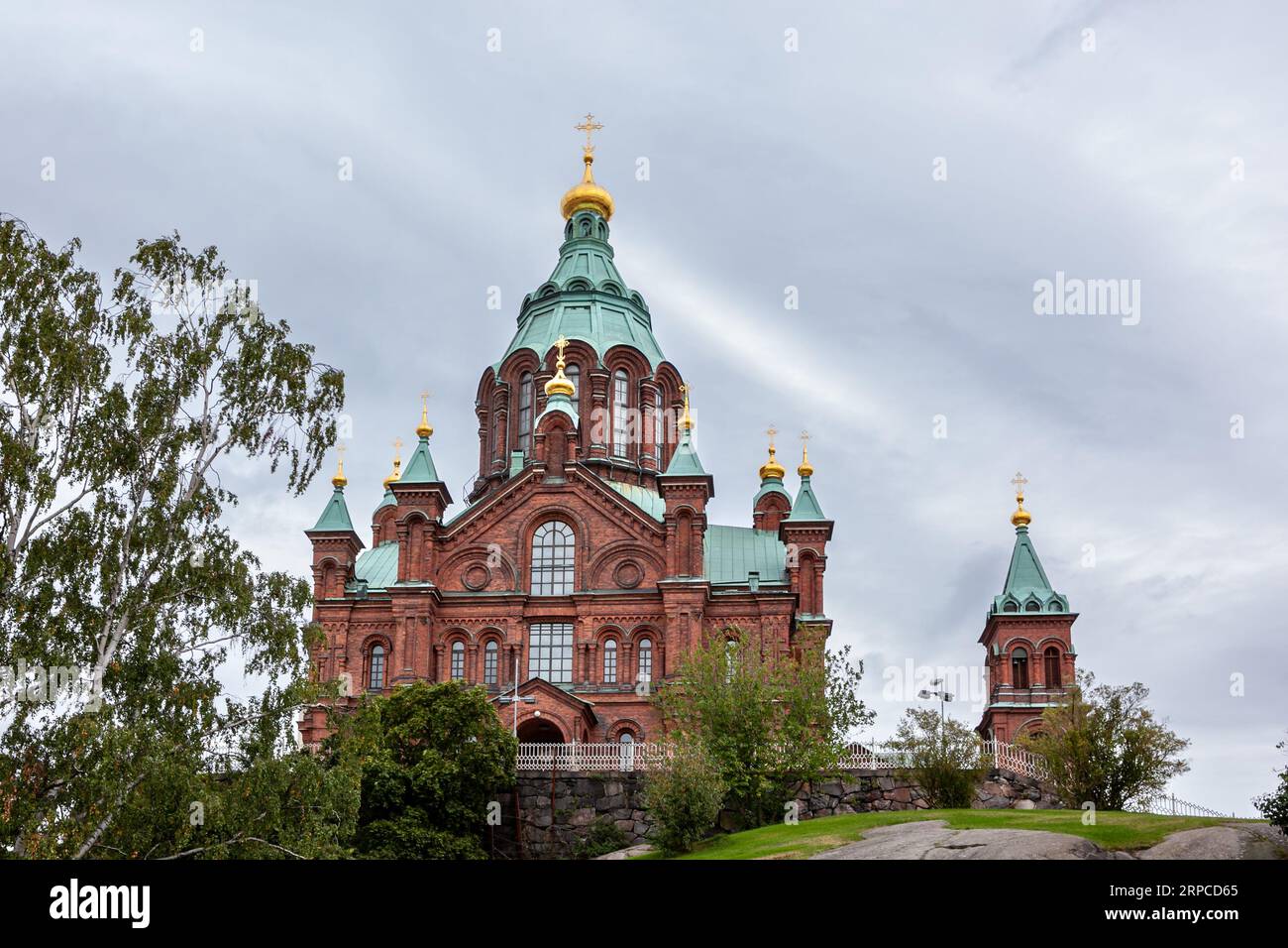 La cathédrale d'Uspenski est une cathédrale orthodoxe orientale située à Helsinki, en Finlande. Banque D'Images