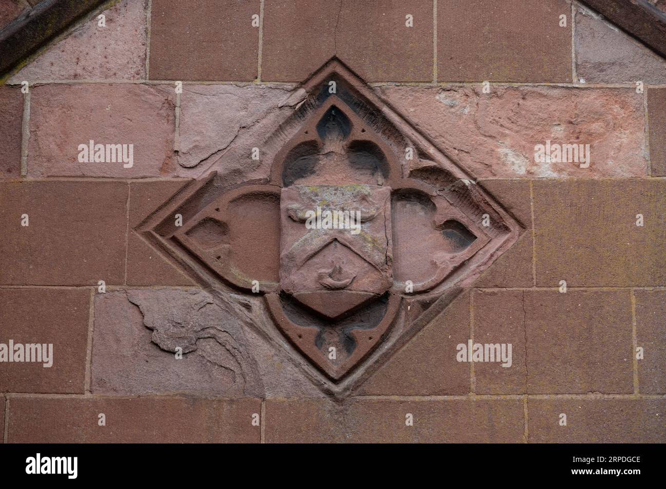 Maçonnerie de la face est, St. Mary's Church, Handsworth, Birmingham, West Midlands, Angleterre, ROYAUME-UNI Banque D'Images