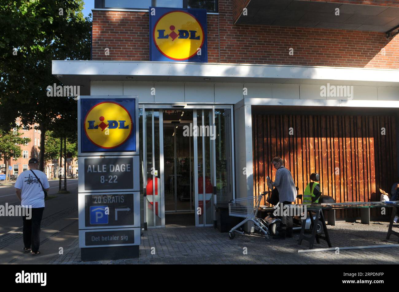 04 septembre 2023/ Deutsche Lidl magasin de la chaîne d'épicerie à Herlev capitale danoise Copenhague Danemark. (Photo.Francis Joseph Dean/Dean Pictures) Banque D'Images