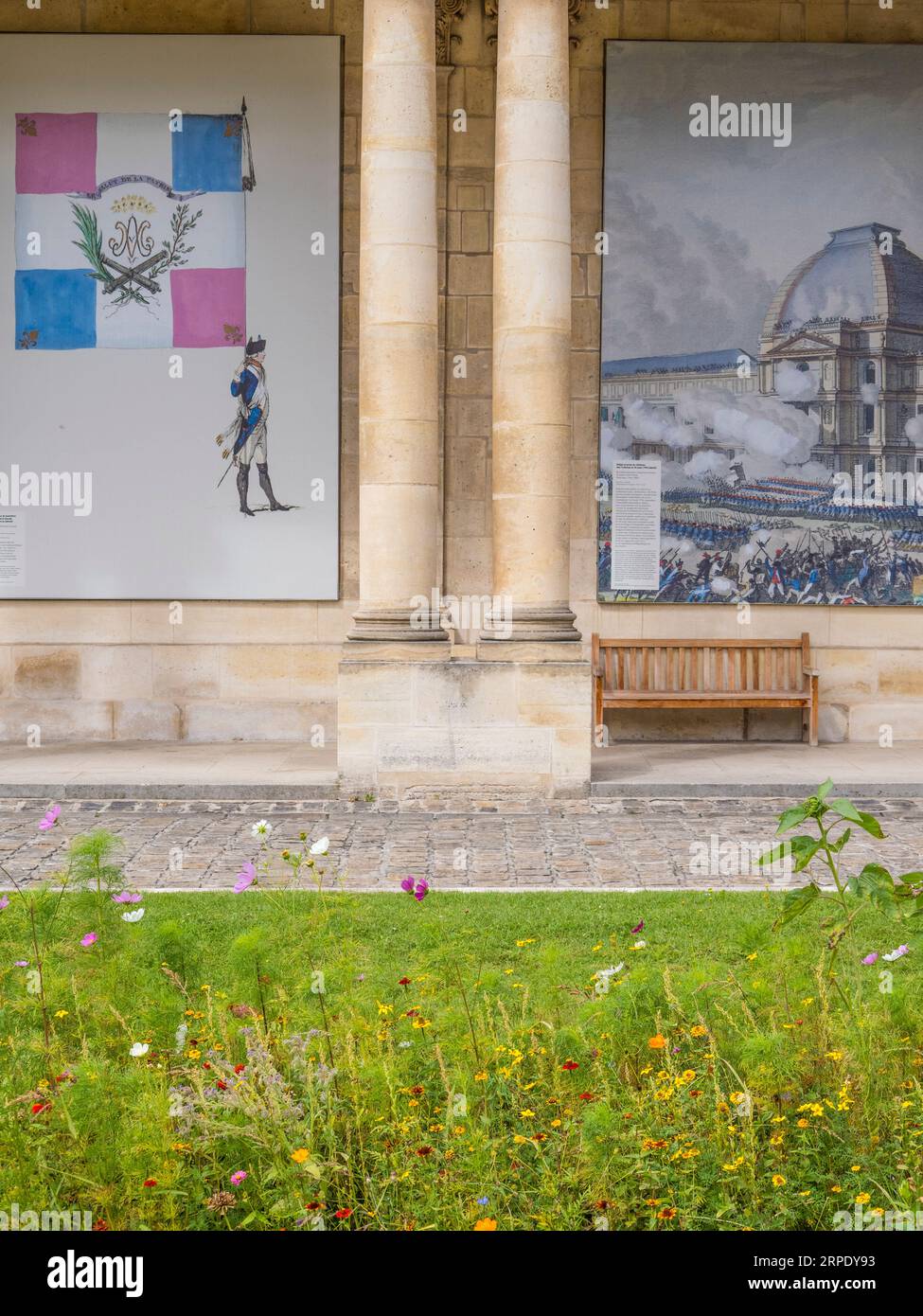 Cour, Musée des Archives nationales - Hôtel de Soubise, Paris, France, Europe, UE. Banque D'Images