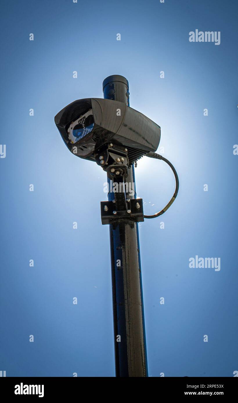 Une caméra utilisée pour faire respecter la zone d'ultra-faible émission de Londres à Wandsworth , Grand Londres, Royaume-Uni, Banque D'Images