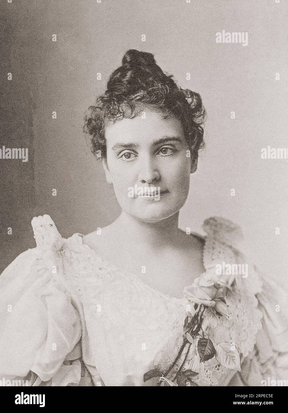 Anne Sullivan Macy, 1866 - 1936. Compagnon de vie et professeur d'Helen Keller. Banque D'Images
