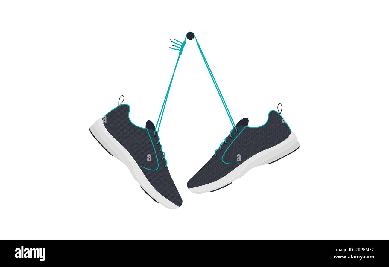 Chaussures de paires accrochent sur le clou Illustration de Vecteur