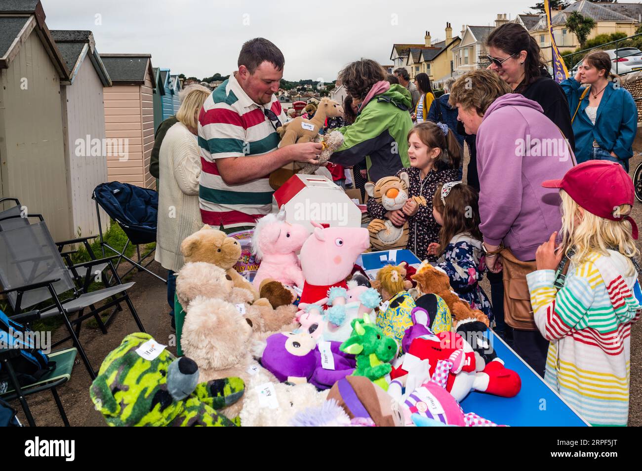 Marché de Budleigh Beach. Une foire annuelle organisée par les Lions. Banque D'Images