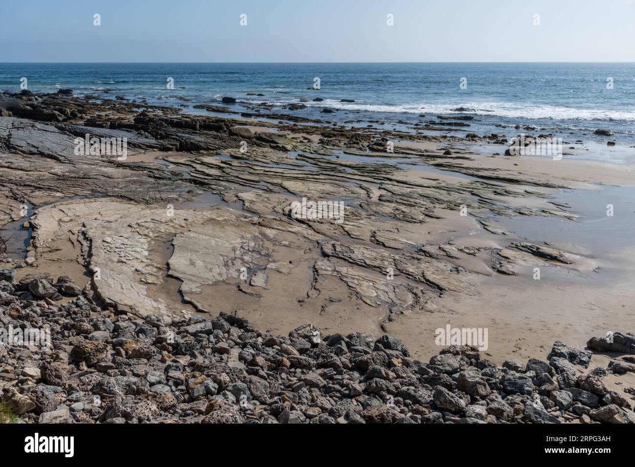 vue panoramique sur Pelican point à Crystal Cove Beach, Newport Coast, Newport Beach, Californie du Sud Banque D'Images