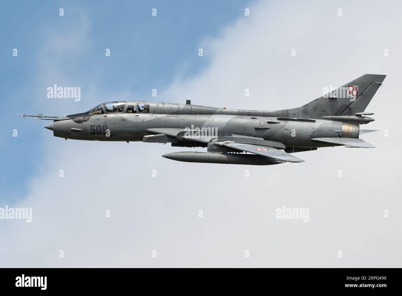 Le chasseur-bombardier Sukhoi su-22 'Fitter' à aile variable de l'armée de l'air polonaise. Banque D'Images