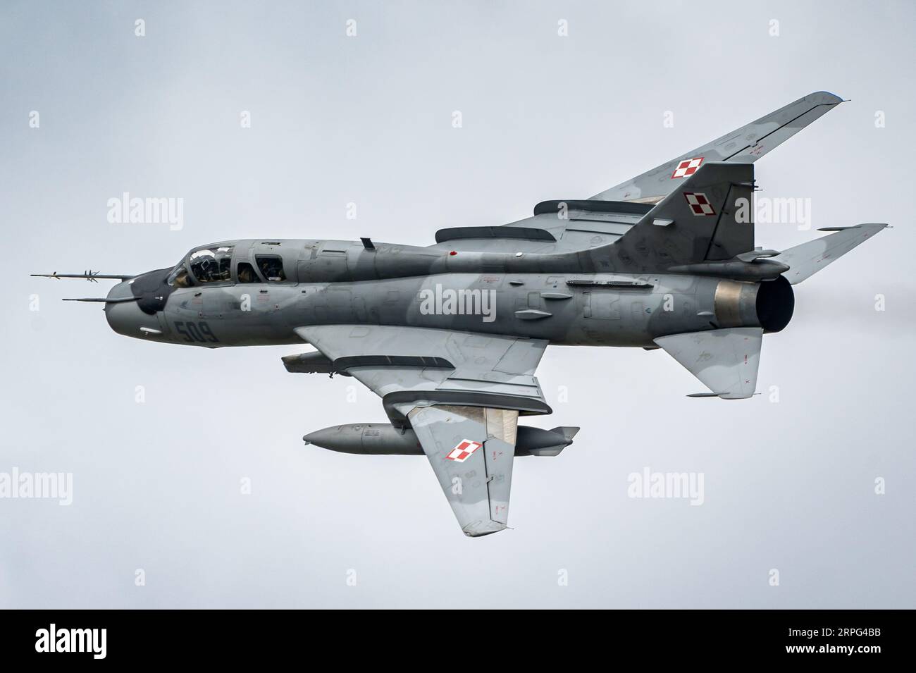 Le chasseur-bombardier Sukhoi su-22 'Fitter' à aile variable de l'armée de l'air polonaise. Banque D'Images