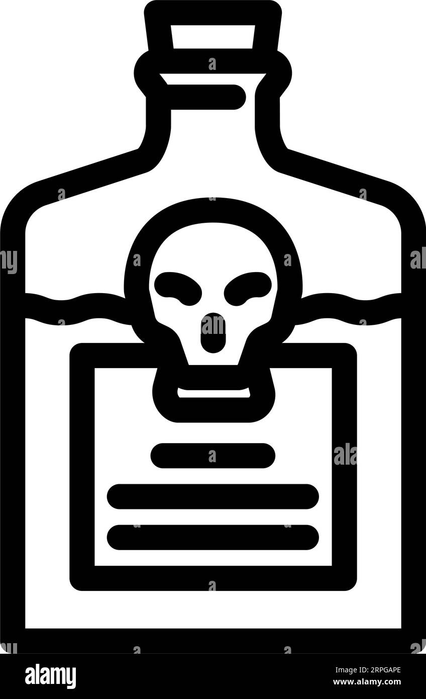 illustration du vecteur de l'icône de la ligne de tabac de nicotine de poison Illustration de Vecteur