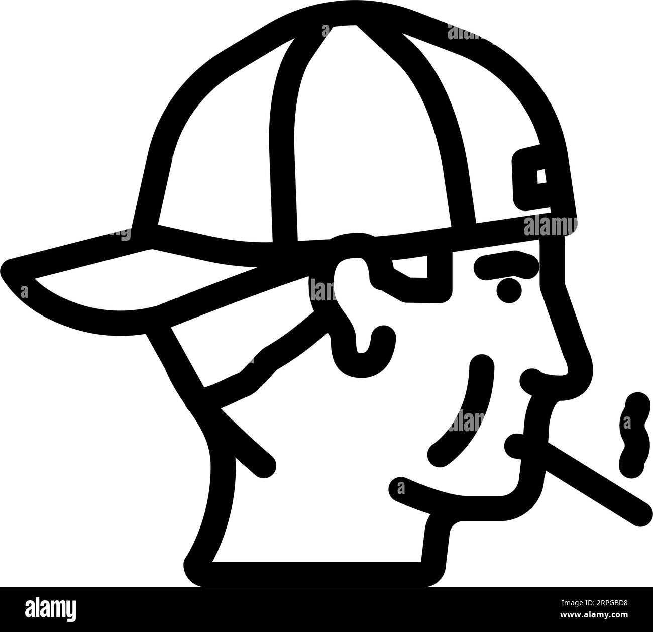 illustration vectorielle de l'icône de la ligne de cigarette pour enfants Illustration de Vecteur