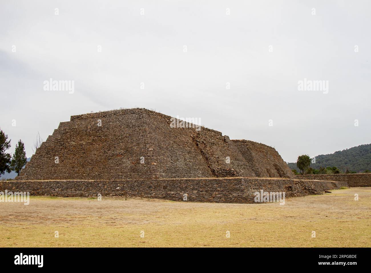 Site archéologique d'Ihuatzio, Michoacan, Mexique. Pyramides. Banque D'Images