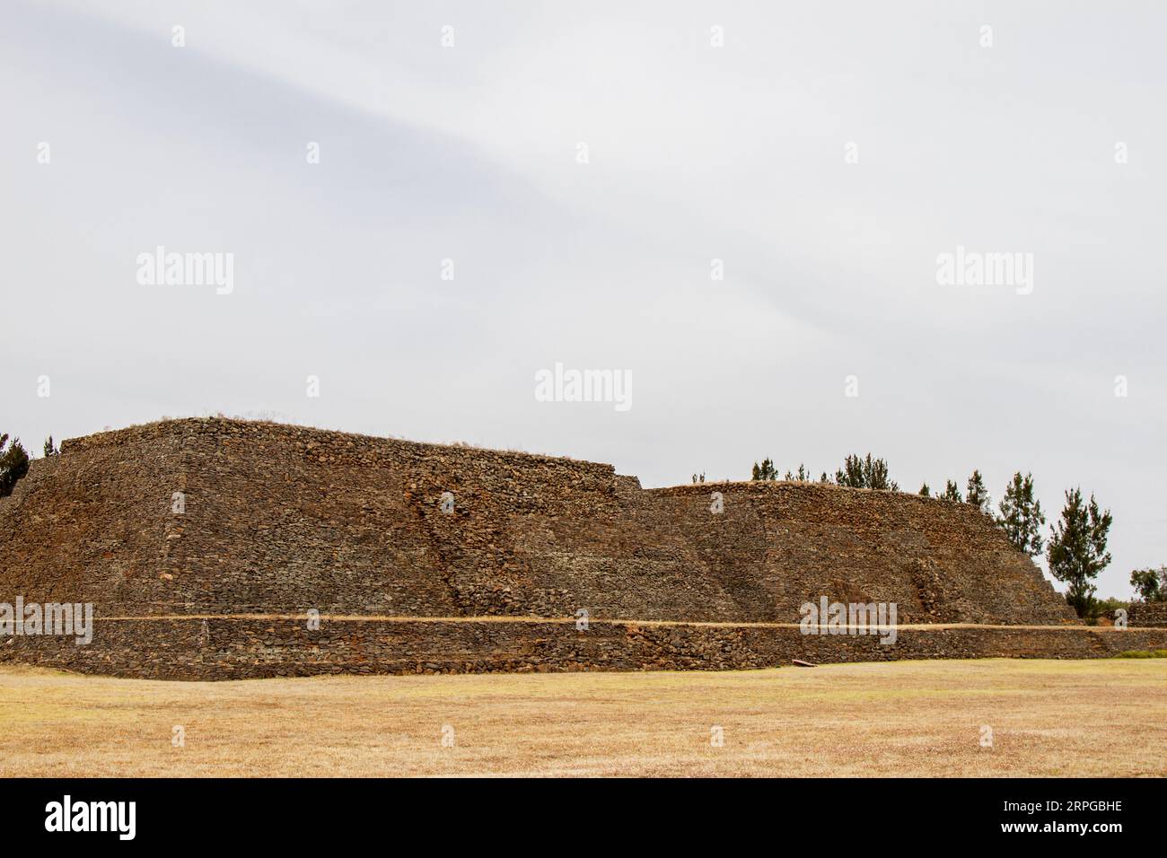 Site archéologique d'Ihuatzio, Michoacan, Mexique. Pyramides. Banque D'Images