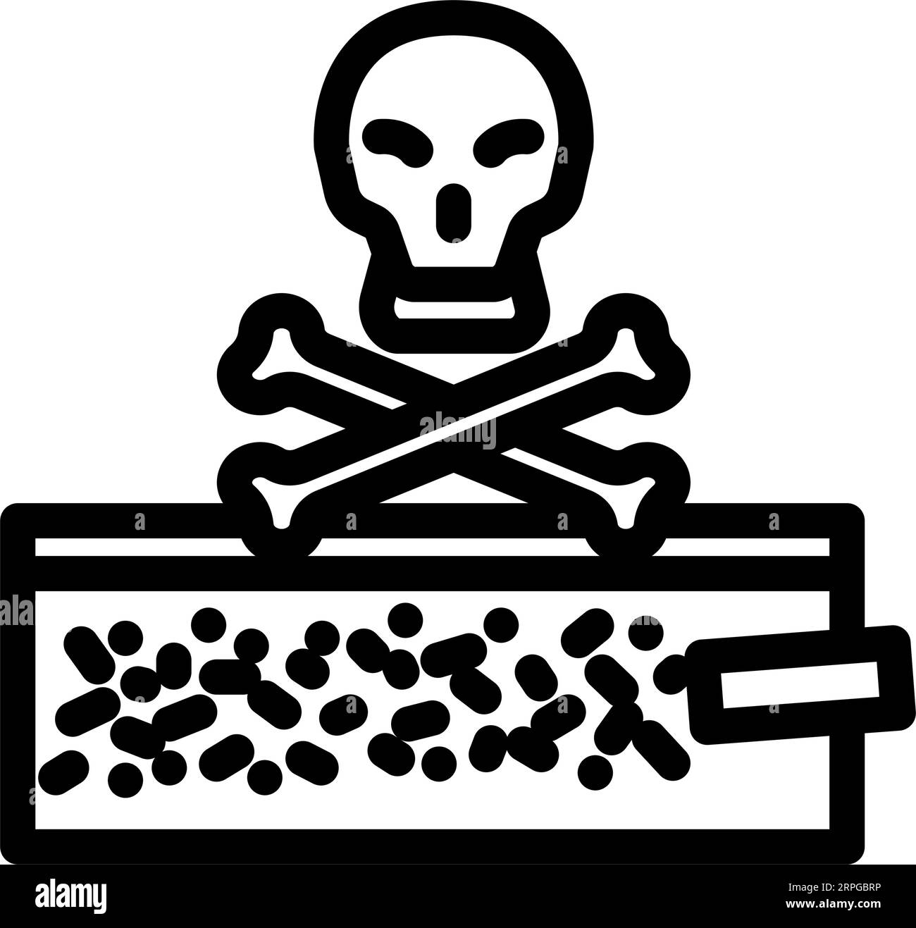 illustration du vecteur icône de la ligne de tabac de nicotine de drogue Illustration de Vecteur