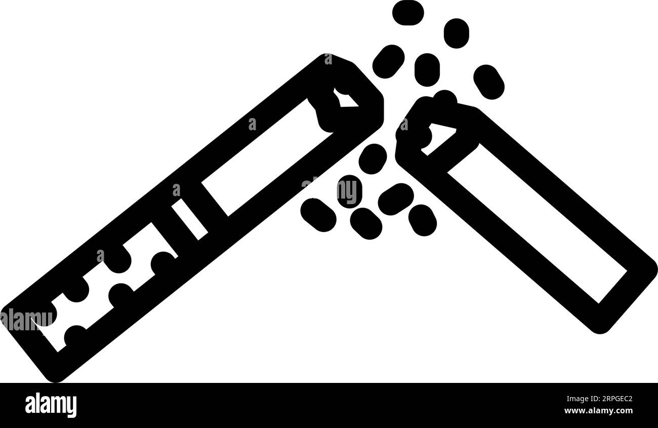 arrêter de fumer icône de ligne de cigarette illustration du vecteur Illustration de Vecteur