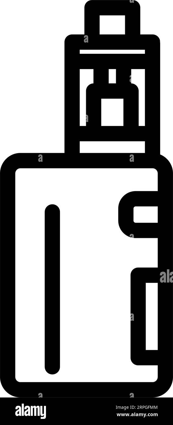illustration vectorielle de l'icône de la ligne de nicotine de la cigarette électrique Illustration de Vecteur