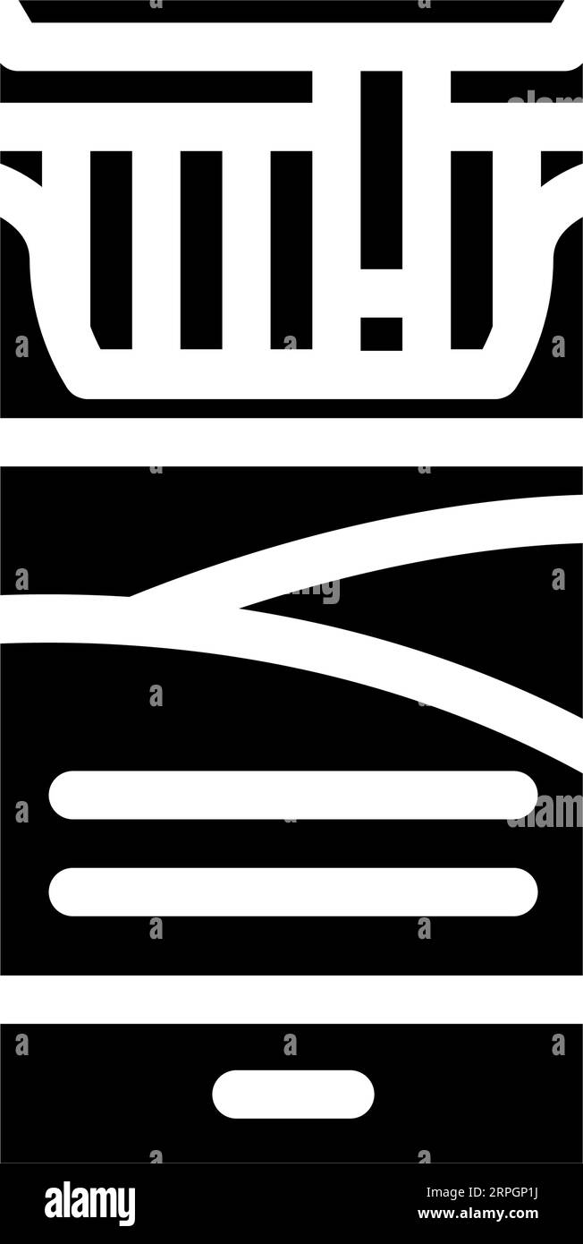 illustration du vecteur d'icône de glyphe de nicotine de cigarette Illustration de Vecteur