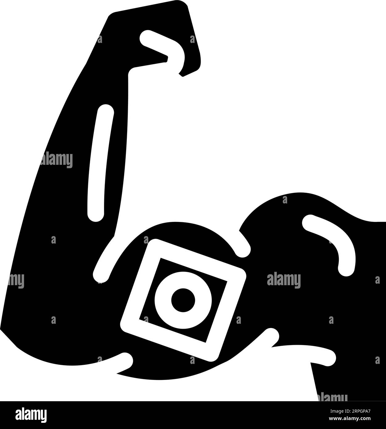 patch nicotine thérapie médicale glyphe icône illustration du vecteur Illustration de Vecteur