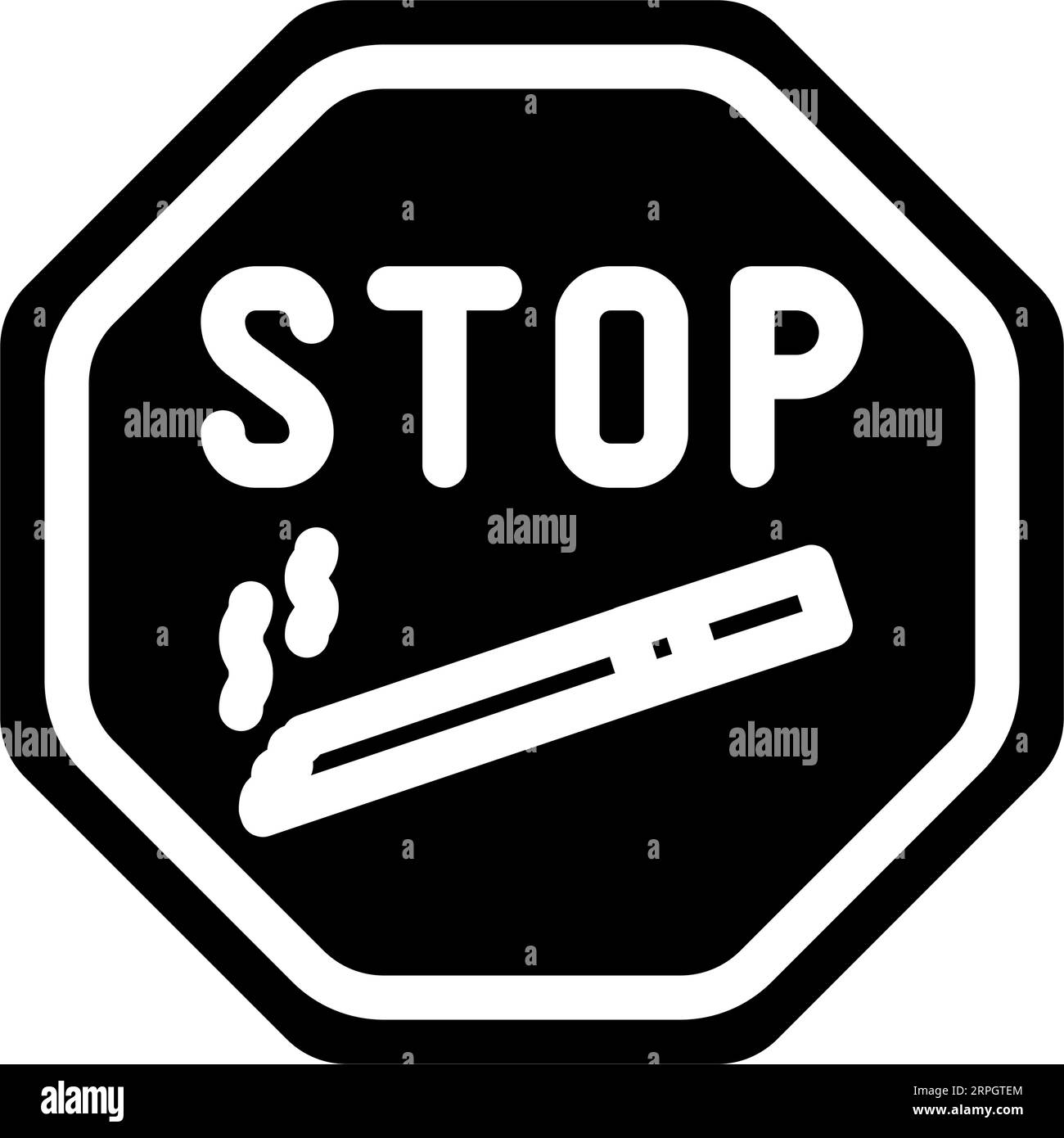 arrêter l'illustration du vecteur d'icône de glyphe de nicotine Illustration de Vecteur