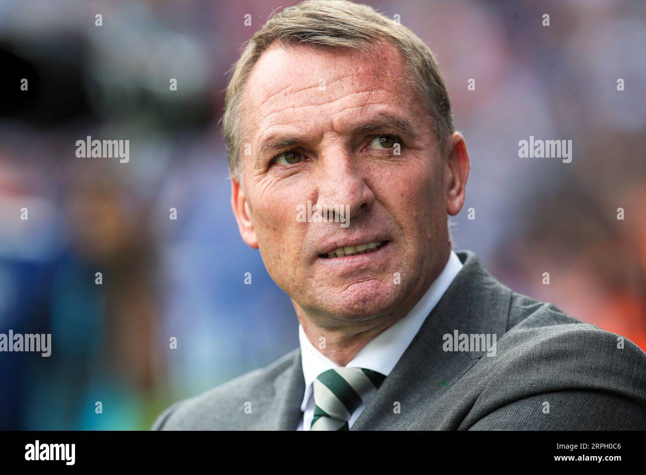 BRENDAN RODGERS, actuellement entraîneur de football au Celtic football club, un club écossais de première division basé à Glasgow. Banque D'Images
