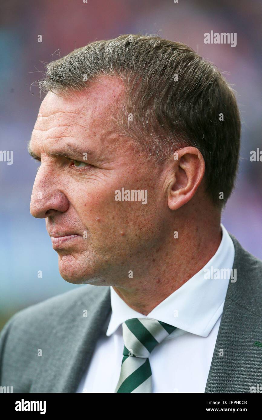 BRENDAN RODGERS, actuellement entraîneur de football au Celtic football club, un club écossais de première division basé à Glasgow. Banque D'Images