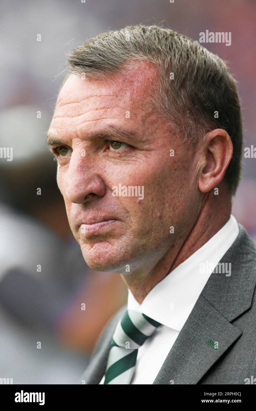 BRENDAN RODGERS, actuellement entraîneur de football au Celtic football club, un club écossais de première division basé à Glasgow. Banque D'Images