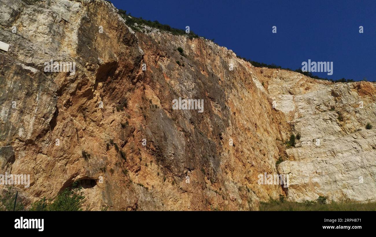 Carrières de marbre à Botticino dans le nord de l'Italie Banque D'Images